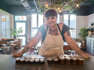 Photo of owner of Portsmouth’s first Pop Up shop busines Goly Natural