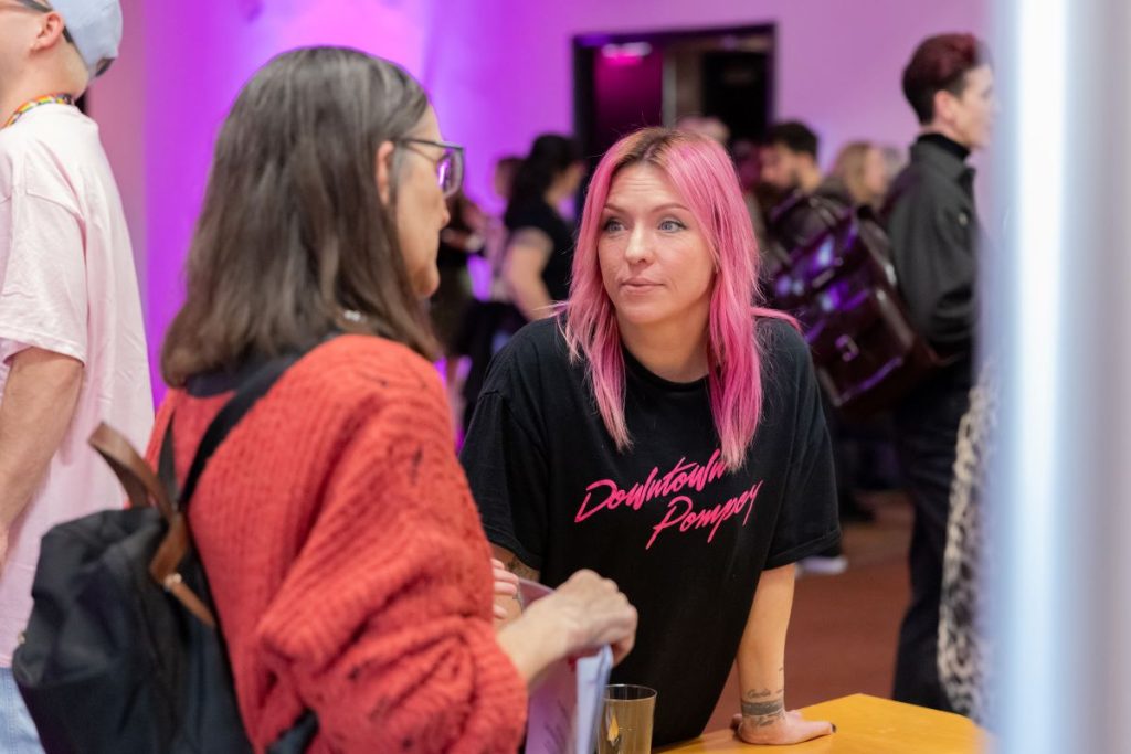Downtown Pompey engages with customer