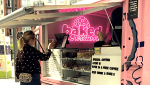 Customer at Baked by Sweet Tooth Trailer
